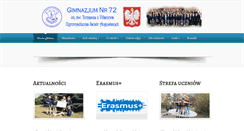 Desktop Screenshot of gimnazjum72.augustianki.pl
