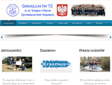 Tablet Screenshot of gimnazjum72.augustianki.pl
